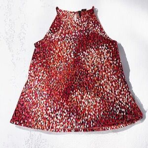 New Directions Multicolor Sleeveless Strappy Blouse Size L